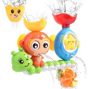TDRFL-Jouet Bain,Jouet De Bain,Baignoire Jouet Cascade Station D'Eau Avec Une Tasse Empilable Fontaine-Jouet De Douche Pour Bébé Et Enfants Cadeau - Neuf