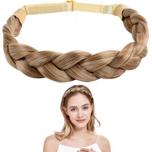 Bandeau Tresse Cheveux Femme, Synth&eacute;tiques Tress&eacute;s Bandeaux, Bandeau Oktoberfest Pour Femmes, 3 Brins Bandeaux Cheveux Tress&eacute; Elastique Pour Festival De Bi&egrave;re, Mariage, F&ecirc;te, Voyage - Neuf