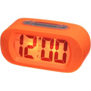 R&eacute;veil &Eacute;lectronique Rond Orange Pour Chambre &Agrave; Coucher Avec Port De Charge Usb, Volume R&eacute;glable, Intensit&eacute; Variable, R&eacute;p&eacute;tition, 12/24 H - Neuf