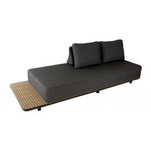 Module Bas Freedom 255x98x43 Cm ? Graphite ? Aluminium Et Composite Look Bois - Neuf