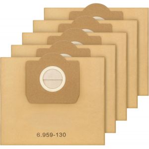 Lot de 5 sacs d'aspirateur pour Kärcher WD3 WD2 MV3 Premium | Sacs filtrants 6.959-130.0 | Compatible avec A2204/2504/2554/2251/2604 - Neuf