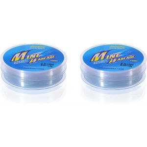 Kyaoayo-2 Pièces 100m Ligne De Pêche, Ligne De Pêche En Nylon Transparent Ligne De Pêche Fil De Nylon Transparent Résistant À La Déchirure, Ligne De Pêche, Ligne De Pêche Extra Forte - Neuf