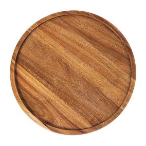 Plateau Rond En Bois,Plateau De Service,Planche De Charcuterie Apéritif,B - Neuf
