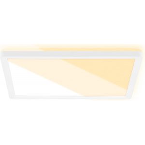 - Plafonnier Led Pour Salon, Luminaire Plafonnier, Lampe Led Plate, Plafonnier Chambre, Plafonnier Salon, R&eacute;glage De La Couleur De La Lumi&egrave;re, R&eacute;tro&eacute;clairage, Blanc - Neuf