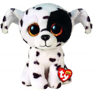 KALANKA-TY - Beanie Boo's - Peluche Luther le dalmatien 15 cm - TY36389, Blanc/Noir - Neuf