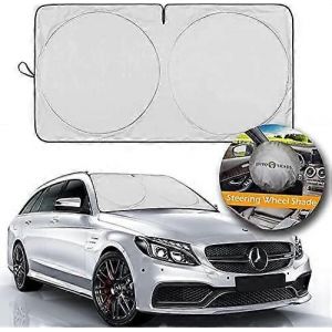 pare-brise de voiture Hippo - 210T protecteur d'&eacute;cran UV,pliable,universel pour la plupart des voitures (petit 59 x 31 pouces) - Neuf