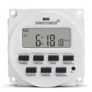 Minuterie Num&eacute;rique Lcd 15,98 Pouces Avec Alimentation 12v Dc - 7 Minuteries Programmables Tm618n-4 - Neuf