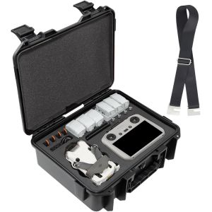 Valise De Transport Compatible Avec Dji Mini 4 Pro/Mini 3/Mini 3 Pro,Dji Rc 2/Rc/Rc-N2/N1 Rangement Étui De Transport Imperméable Pour 6 Batteries,Avec Bandoulière - Neuf