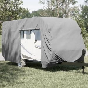 Housse de caravane gris 550x250x220 cm tissu non tissé - Neuf