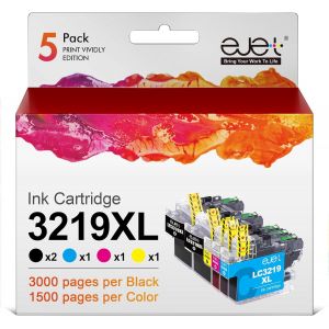Loc-Lc3219Xl Lot De 5 Cartouches D'Encre De Rechange Pour Brother Lc3219 Xl Lc3217 3219Xl Pour Mfc-J5335Dw Mfc-J6530Dw Mfc-J5330Dw Mfc-J5730Dw Mfc-6935Dw Mfc-5930Dw(Noir Cyan Magenta Jaune Lot De 5) - Neuf