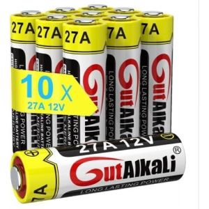 Alkaline 27A Mn27 Batterie 12 V Sans Mercure, 10 Pi&egrave;ces En Pack Multi-&Eacute;conomie (27A V27A L27A We27A L828) Con&ccedil;ue Pour Les T&eacute;l&eacute;commandes, Cloches Et Syst&egrave;mes De S&eacute;curit&eacute;[Z215] - Neuf