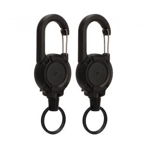 Lot De 2 Porte-Cles Retractables Antivol, Faciles A Tirer, Avec Boucle Et Corde Elastique - Neuf