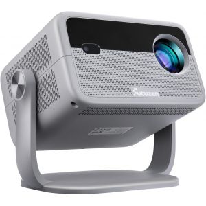 ChenQuanSarl-Videoprojecteur 4K Auto Keystone/Focus Électrique Projecteur Rotatif À 360°, Fhd 1080P Natif Vidéoprojecteur Home/Outdoor Cinéma, 600 Ansi Lumens Wifi6 Bluetooth Projecteur, Commande Voc - Neuf