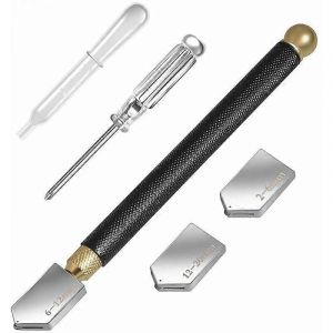 Promotion D'hiver,Coupe-Verre,Outil De Coupe De Verre Premium 2mm-20mm,Approvisionnement En Pointe De Crayon De Style Huile De Carbure,Ensemble D'outils De Coupe En Verre Pour Miroir / Carrelage / - Neuf
