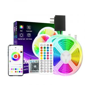 Kit de Bande Lumineuse LED RGB 15m - Prise EU, T&eacute;l&eacute;commande 44 Touches, D&eacute;coupable, Id&eacute;al pour Ambiance Gaming & Chambre - Neuf