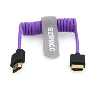 ERYI-Câble Tressé Spiralé 8K 2.1 Hdmi Vers Hdmi Ultra Haut Hébit Pour Z Cam E2 Sony Fx6 Fx9 Canon Eos C70 C300 Portkeys Bm5 Atomos Ninjav V Shogun Moniteur - Neuf