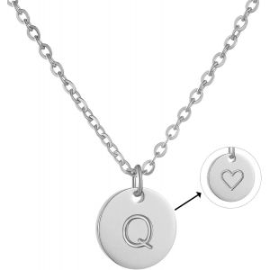 Kal-Collier Lettre Initiale En Or Avec Coeur Charme Infime Pendentif Collier Pour Femmes Homme (1cm De Diam&egrave;tre)U2026 - Neuf