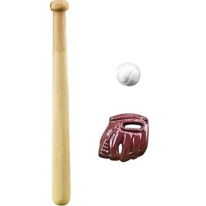 Ensemble de d&eacute;coration de mini baseball - Mini batte, gant et balle pour la d&eacute;coration de la maison et le jeu imaginatif - Cadeau parfait pour les enfants et les amateurs de sport ! - Neuf