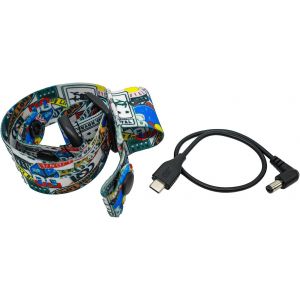 Kit Sangles De T&ecirc;te R&eacute;glable + C&acirc;ble Pour Dji Fpv Casque Goggles V2 Et Autres Marques De Lunettes Vr Accessoire Drone Haute Compatibilit&eacute; Bonne Elasticit&eacute; (Sangle+C&acirc;ble)[Z506] - Neuf