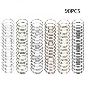 90pcs Diy Bracelet Fil Réglable En Acier Inoxydable Blank Bracelet Fabrication De Bijoux - Neuf