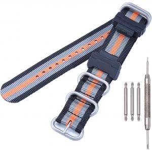Kal-Conversion Raf Bracelet En Nylon + Adaptateurs De Rechange Pour Montre Casio 16 Mm - Neuf