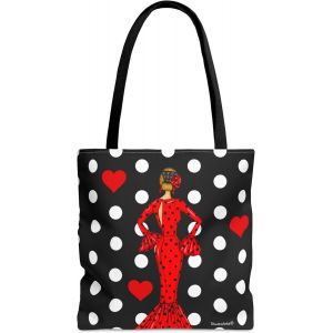 TZF-Sac Tote en Polyester 400 g/m&sup2; (43 x 43 cm) | Impression double face | Anses de 60 cm | Sac r&eacute;utilisable et r&eacute;sistant - Neuf