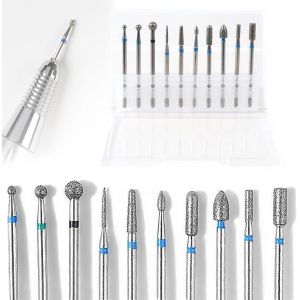10 Pi&egrave;ces Embout Ponceuse Ongles, 3/32"" Lime &Agrave; Ongles &Eacute;lectrique Diamant P&eacute;dicure Professionnel Ponceuse Ongles Les Accessoires Ensembles De Forets &Agrave; Ongles P&eacute;dicure Outils D'art D'ongle - Neuf