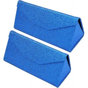 Étui Pliable À Lunettes De Soleil - [Pack: 2 Unités] Boîte Rigide [Triangulaire] Avec [Fermeture Magnétique] Et Doublure Intérieur Protection Vue Lecture Design Femme Homme Enfant Voiture Mode - Neuf