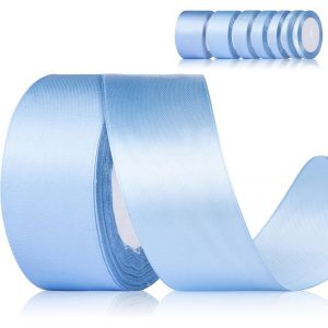 Ruban Cadeau Bleu - 40 Mm X 22 M - Ruban De Satin De Mariage - Grand Ruban En Polyester - Pour Travaux Manuels, Bricolage, Ballons, Emballage Cadeau - Neuf