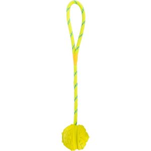 Eryi-Balle Sur Corde En Caoutchouc Naturel - Flottant - Pour Le Tir À La Corde Et Le Rapport - Ø 7 Balle - 35 Cm Corde - Lime - 33482 - Neuf