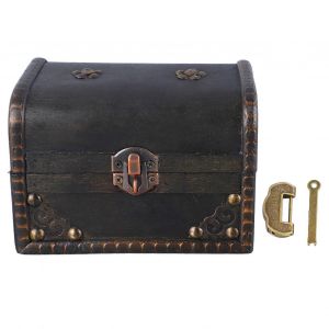 Boîte À Bibelots Vintage En Bois Collier Boucle D'oreille Trésor Bijoux Boîte De Rangement Piggy Bank Organizer - Neuf