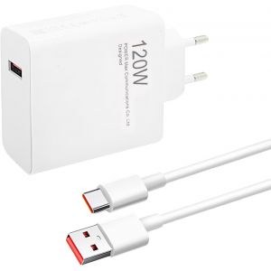 JGD-120W Chargeur Rapide avec C&acirc;ble USB C 1m pour Note 14 Pro 13 Pro 12, Chargeur pour 14T Pro/14 Ultra/13T Pro/12T/13, POCO X6 X4, Rapide Alimentation Charge - Neuf