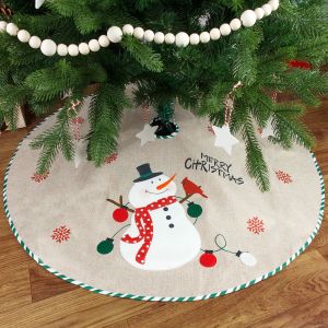 Consid&eacute;rable 108 cm Jupe d'Arbre de No&euml;l pour l'Arbre de No&euml;l de Vacances D&eacute;corations de F&ecirc;te&iquest;Bonhomme de neige&iquest;, Arbre de No&euml;l Stand de Couverture pour la F&ecirc;te de No&euml;l de la Maison Decortion Arbre - Neuf