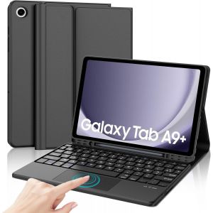 Étui Clavier Pour Samsung Galaxy Tab A9 Plus 11 Pouces 2023, Bluetooth Magnétique Amovible Coque Avec Pavé Tactile, Samsung Tab A9 + Azerty Français Clavier Coque, Noir - Neuf