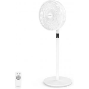 Ventilateur Sur Pied Silencieux Avec Télécommande 20Db Moteur Dc 2200M³/H 12 Vitesses 12H Timer Oscillation Led Écran Hauteur Réglable 102Cm/74Cm/48Cm Ventilateur De Table Pour Cha[VEN750069] - Neuf