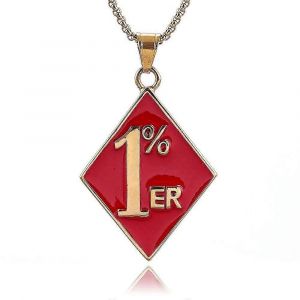 Vente Chaude Hommes En Acier Inoxydable 1 % Er Un Pour Cent Outlaw Moto Biker Pendentif Collier - Neuf