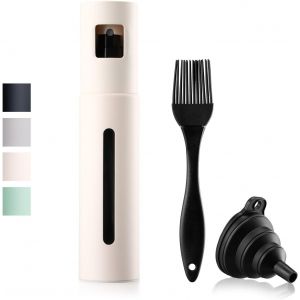 TEPPC-Pulvérisateur d'huile I Vaporisateur d'huile de qualité supérieure en acier inoxydable et verre pour une cuisson saine I Pulvérisateur pratique pour un dosage précis I Convient à tous - Neuf