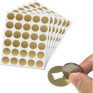 180 Pcs Autocollants &Agrave; Gratter Circulaire, Autocollants &Agrave; Gratter, Etiquettes Rondes &Agrave; Gratter, Cartes &Agrave; Gratter Auto-Adh&eacute;sives, Pour Carte De V?Ux, Carte Postale, Message Et Sac Cadeau Surprise - Neuf