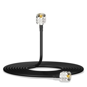 Câble Coaxial PL259 Câble Antenne CiBi 2m UHF PL-259 Mâle a Mâle Faible Perte RG58 50 Ohm pour Tosmeter CB Twayrdio CB Puissance SWR Mètre Amplificateur Linéaire Charge Fictive Radio Amateur - Neuf