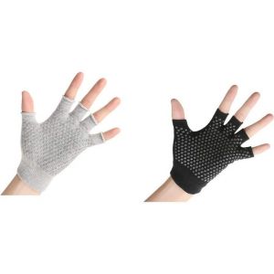 Paires De Gants De Yoga Antidérapants Sans Doigts Pour Une Meilleure Adhérence Et Un Meilleur Confort ¿ Idéal Pour Le Yoga, Le Pilates, Le Fitness Et Plus Encore - Neuf