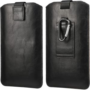 KAL-Sac De Ceinture Per T&eacute;l&eacute;phone Portable Homme, Cuir Sacoche Ceinture Homme, Waterproof Cuir Portefeuille T&eacute;l&eacute;phone Sac &Agrave; Ceinture Pochette Sac Banane Avec Boucle Crochet De Ceinture Clip Holster - Neuf