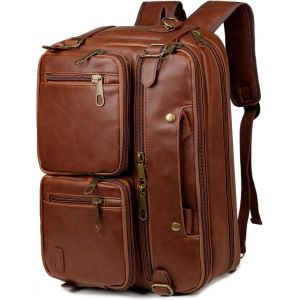 YEMAESRE-Hb-22 Sac À Dos Hybride En Cuir Synthétique Pour Ordinateur Portable De 17 Pouces Sac À Bandoulière Pour Homme Sac À Bandoulière Polyvalent Sac À Dos Sac À Bandoulière Sac De Travail Pour Ho - Neuf