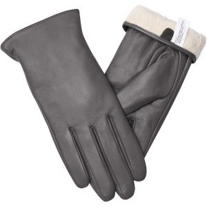 Gants Cuir Femme Mode Hiver Gants Tactile Plein Doigt Peau De Mouton Gants Femme Cadeau"".[J85] - Neuf