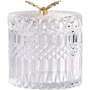 Cmws-Conteneur En Verre De Stockage Avec Couvercle, Transparent Pot De Bonbons En Verre, Bocaux &Agrave; Bonbons En Verre, Bonbonni&egrave;re En Cristal, Bocal &Agrave; Bonbons En Verre, Pour Mariage Buffet Candy Bar Dra - Neuf