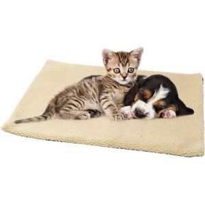 Auto-Couverture Chauffante Pour Chien Et Chat Très Doux Tapis Chauffant Pour Animaux De Compagnie Taille: 60x45cm, Sans Électricité & Batteries - Neuf