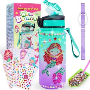Mdy-Bouteille D'eau Arts Et Kits D'artisanat Pour Enfants Filles Âge 3-10 Ans Pour Cadeau Anniversaire Noël Diy Gourde Isotherme Bouteille Kit De Loisir Créatif Enfant Cadeau Fille 3 4 5 Ans - Neuf