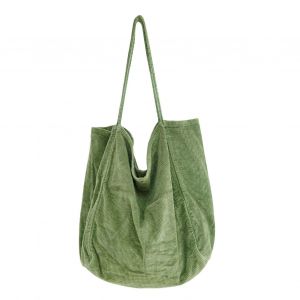 dames grand fourre-tout en velours c&ocirc;tel&eacute;,sac &agrave; bandouli&egrave;re vintage sac &agrave; provisions d&eacute;contract&eacute;,vert - Neuf