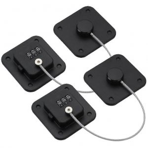 ¿7,20 X 6,80 X 2,00 Cm - Noir¿ Lot De 2 Serrures De Réfrigérateur, Serrures De Porte De Réfrigérateur, Serrures De Réfrigérateur, Serrures À Combinaison Pour Congélateur - Neuf