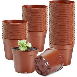 Lot de 10 pots de semis en plastique de 17,3 cm pour semis,pots de semis,pots de fleurs,pots de germination pour semis,boutures,transplantation - Neuf