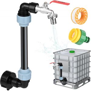 LustLocke Robinet Cuve 1000L Plastique Filet&eacute; 3/4"",Robinet pour Cuve De 1000 litres en Laiton pour R&eacute;cup&eacute;rateur d'eau De Pluie,Adaptateur Cuve 1000L Pratique pour Jardin Et Maison - Neuf